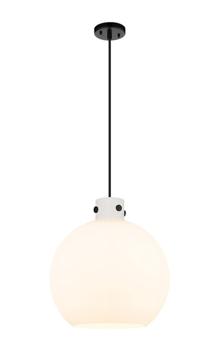 Innovations - 410-1PL-BK-G410-16WH - One Light Pendant - Newton - Matte Black