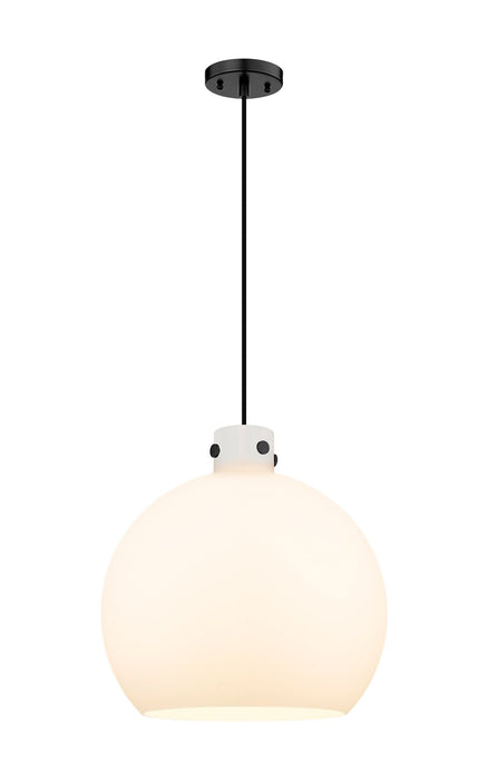 Innovations - 410-1PL-BK-G410-18WH - One Light Pendant - Newton - Matte Black