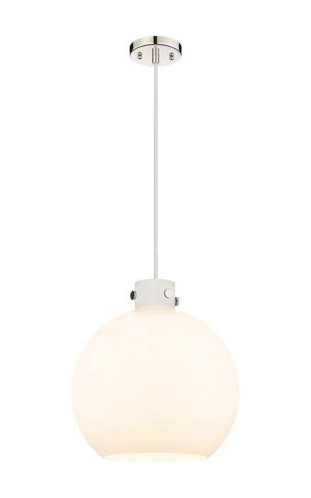 Innovations - 410-1PL-PN-G410-16WH - One Light Pendant - Newton - Polished Nickel