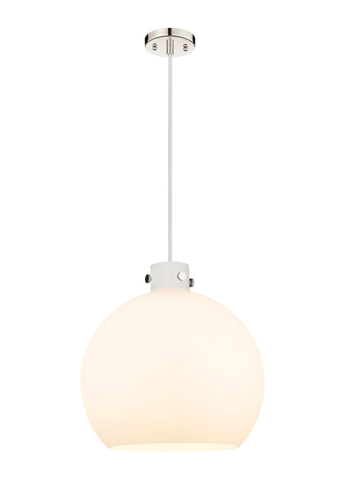 Innovations - 410-1PL-PN-G410-18WH - One Light Pendant - Newton - Polished Nickel