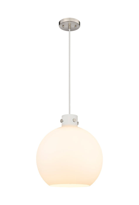 Innovations - 410-1PL-SN-G410-16WH - One Light Pendant - Newton - Brushed Satin Nickel