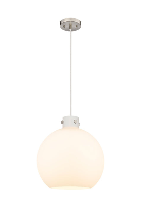 Innovations - 410-1PL-SN-G410-18WH - One Light Pendant - Newton - Brushed Satin Nickel