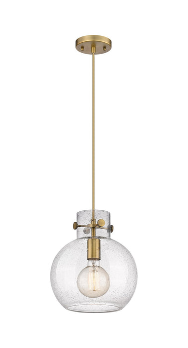 Innovations - 410-1PM-BB-G410-10SDY - One Light Mini Pendant - Newton - Brushed Brass