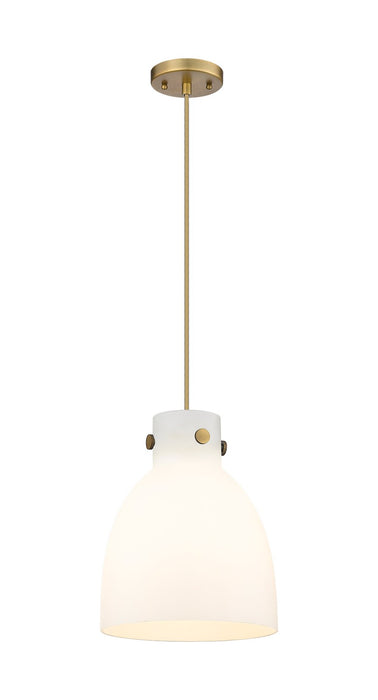 Innovations - 410-1PM-BB-G412-10WH - One Light Pendant - Downtown Urban - Brushed Brass