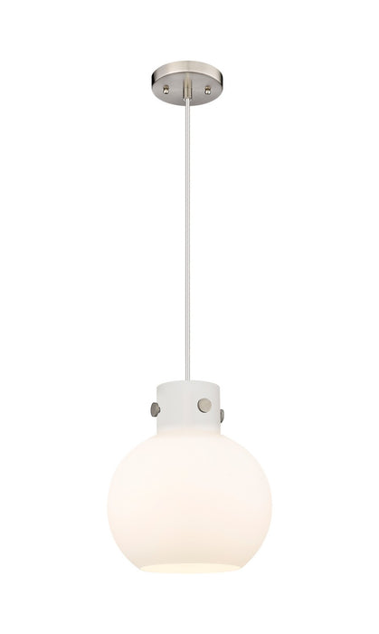 Innovations - 410-1PM-SN-G410-10WH - One Light Mini Pendant - Newton - Brushed Satin Nickel