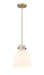 Innovations - 410-1PS-BB-G412-8WH - One Light Pendant - Downtown Urban - Brushed Brass