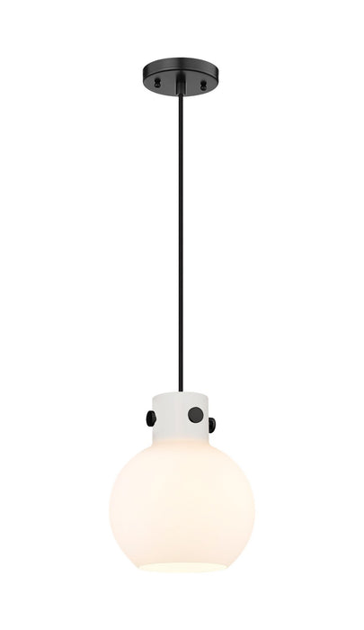 Innovations - 410-1PS-BK-G410-8WH - One Light Mini Pendant - Newton - Matte Black