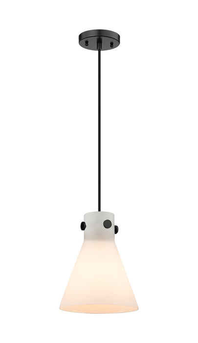 Innovations - 410-1PS-BK-G411-8WH - One Light Pendant - Downtown Urban - Matte Black