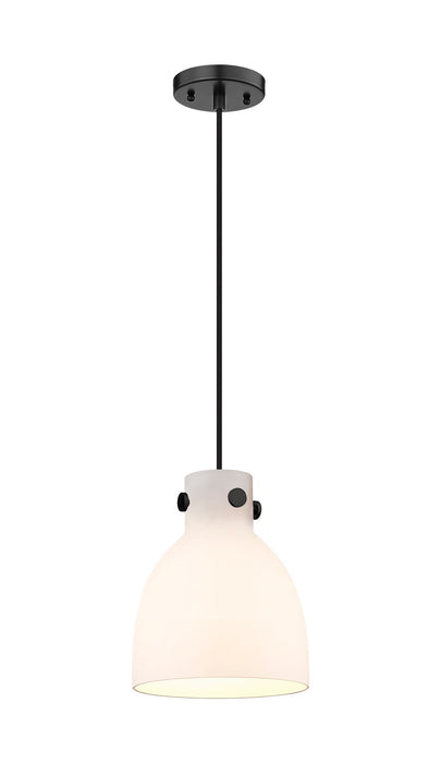 Innovations - 410-1PS-BK-G412-8WH - One Light Pendant - Downtown Urban - Matte Black