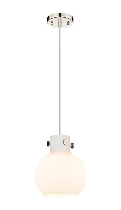 Innovations - 410-1PS-PN-G410-8WH - One Light Mini Pendant - Newton - Polished Nickel