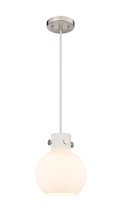 Innovations - 410-1PS-SN-G410-8WH - One Light Mini Pendant - Newton - Brushed Satin Nickel