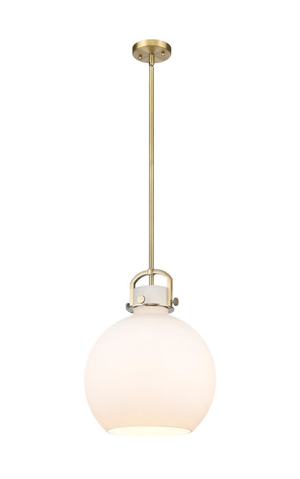 Innovations - 410-1SL-BB-G410-14WH - One Light Pendant - Downtown Urban - Brushed Brass