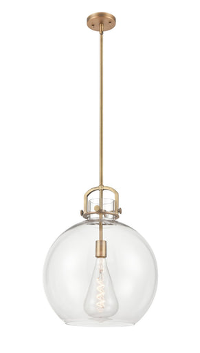 Downtown Urban One Light Pendant Brushed Brass