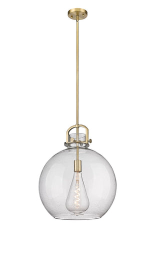 Downtown Urban One Light Pendant Brushed Brass