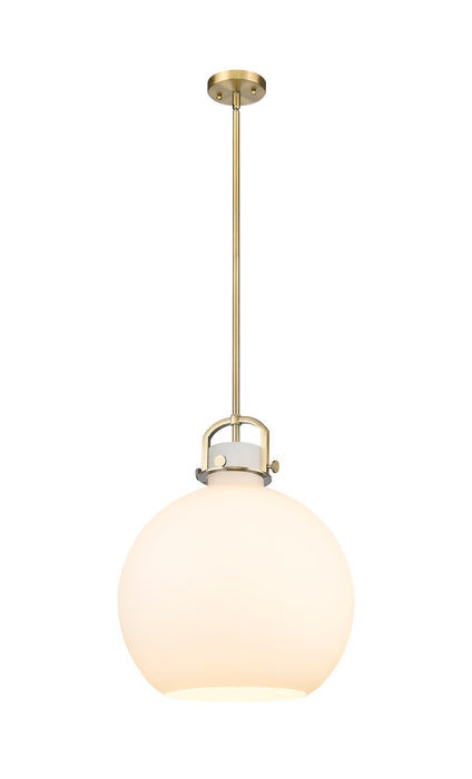 Innovations - 410-1SL-BB-G410-16WH - One Light Pendant - Downtown Urban - Brushed Brass