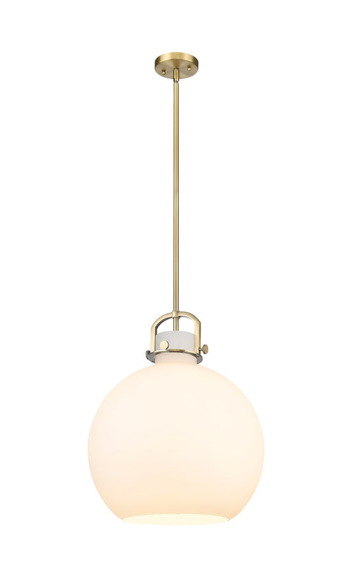 Innovations - 410-1SL-BB-G410-16WH - One Light Pendant - Downtown Urban - Brushed Brass