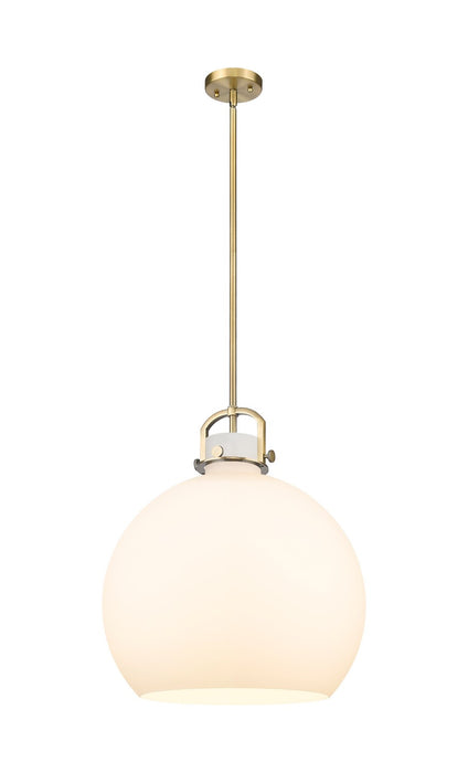 Innovations - 410-1SL-BB-G410-18WH - One Light Pendant - Downtown Urban - Brushed Brass