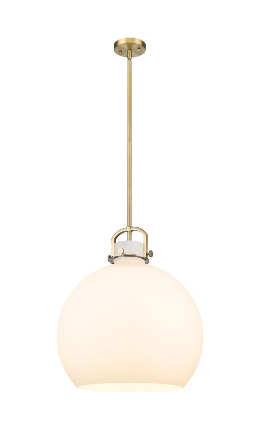 Innovations - 410-1SL-BB-G410-18WH - One Light Pendant - Downtown Urban - Brushed Brass