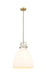 Innovations - 410-1SL-BB-G412-14WH - One Light Pendant - Downtown Urban - Brushed Brass
