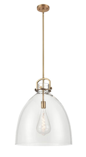 Downtown Urban One Light Pendant Brushed Brass