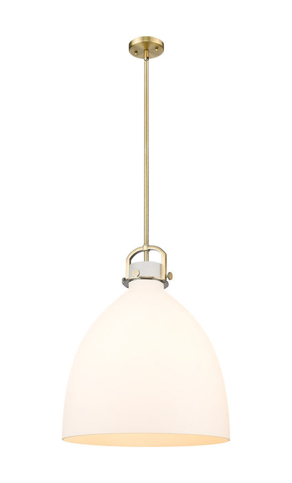 Innovations - 410-1SL-BB-G412-18WH - One Light Pendant - Downtown Urban - Brushed Brass