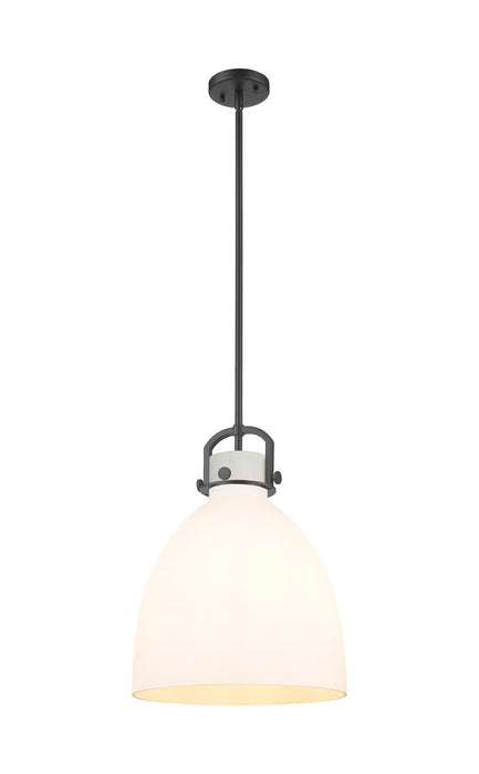 Innovations - 410-1SL-BK-G412-14WH - One Light Pendant - Downtown Urban - Matte Black