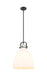 Innovations - 410-1SL-BK-G412-14WH - One Light Pendant - Downtown Urban - Matte Black