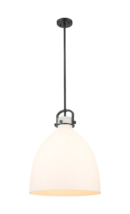 Innovations - 410-1SL-BK-G412-18WH - One Light Pendant - Downtown Urban - Matte Black