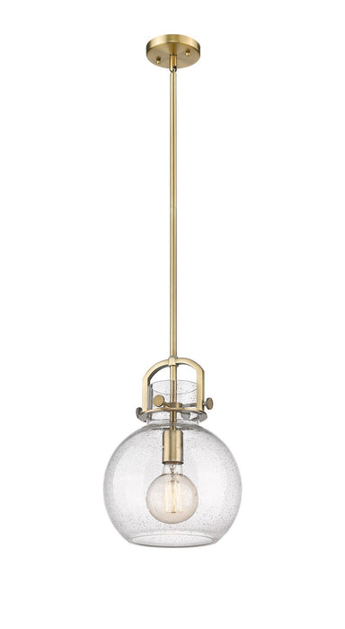 Innovations - 410-1SM-BB-G410-10SDY - One Light Mini Pendant - Newton - Brushed Brass