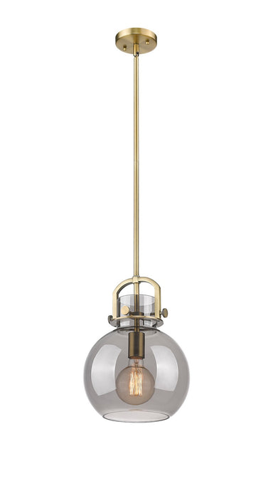 Innovations - 410-1SM-BB-G410-10SM - One Light Mini Pendant - Newton - Brushed Brass