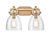 Innovations - 410-2W-BB-G412-7CL - Two Light Bath Vanity - Downtown Urban - Brushed Brass