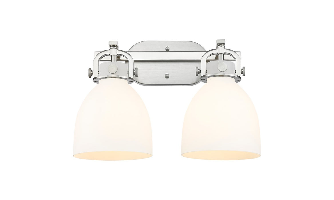 Innovations - 410-2W-SN-G412-7WH - Two Light Bath Vanity - Downtown Urban - Satin Nickel