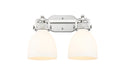 Innovations - 410-2W-SN-G412-7WH - Two Light Bath Vanity - Downtown Urban - Satin Nickel