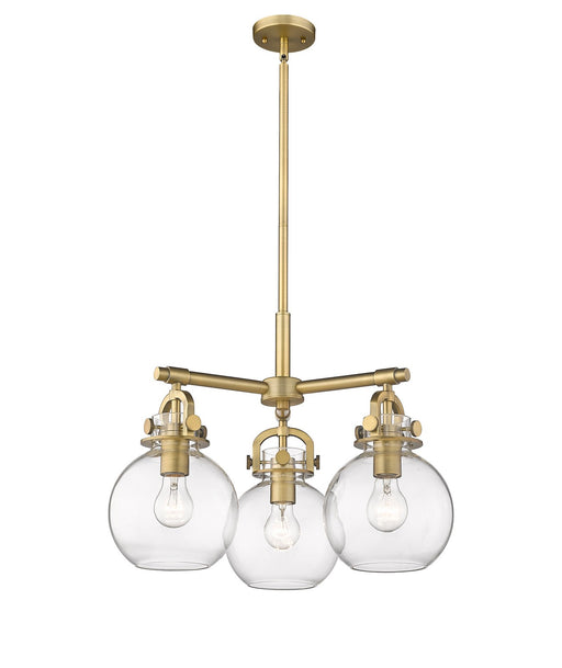 Innovations - 410-3CR-BB-G410-7CL - Three Light Pendant - Downtown Urban - Brushed Brass