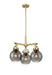 Innovations - 410-3CR-BB-G410-7SM - Three Light Pendant - Downtown Urban - Brushed Brass