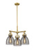 Innovations - 410-3CR-BB-G412-7SM - Three Light Pendant - Downtown Urban - Brushed Brass