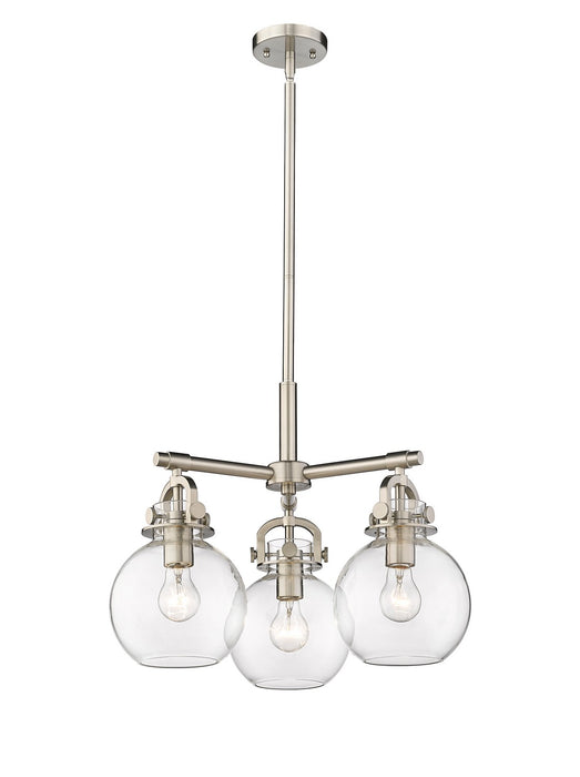 Innovations - 410-3CR-SN-G410-7CL - Three Light Pendant - Downtown Urban - Satin Nickel