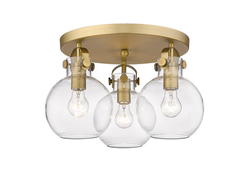 Downtown Urban Three Light Flush Mount