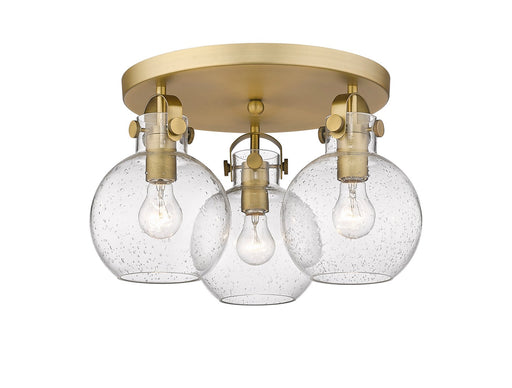 Downtown Urban Three Light Flush Mount