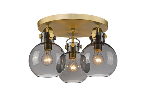 Downtown Urban Three Light Flush Mount