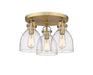 Innovations - 410-3F-BB-G412-7SDY - Three Light Flush Mount - Downtown Urban - Brushed Brass