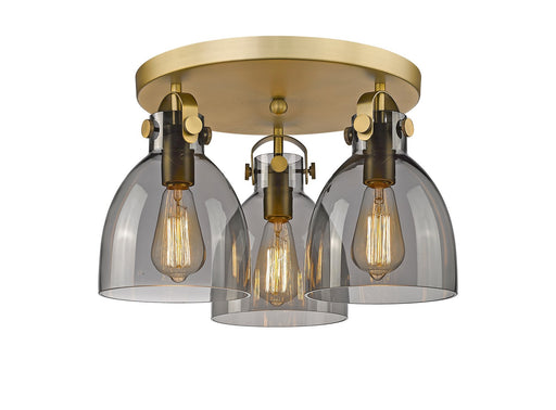 Downtown Urban Three Light Flush Mount