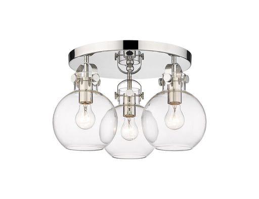 Downtown Urban Three Light Flush Mount