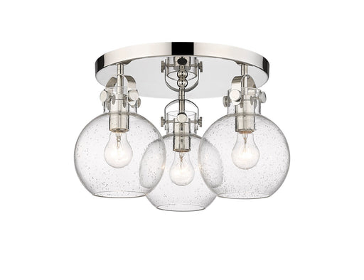 Downtown Urban Three Light Flush Mount