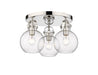 Innovations - 410-3F-PN-G410-7SDY - Three Light Flush Mount - Downtown Urban - Polished Nickel