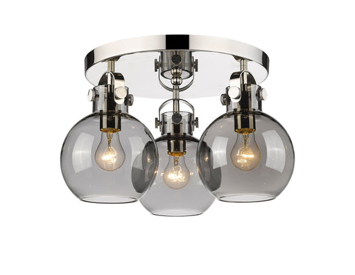 Downtown Urban Three Light Flush Mount