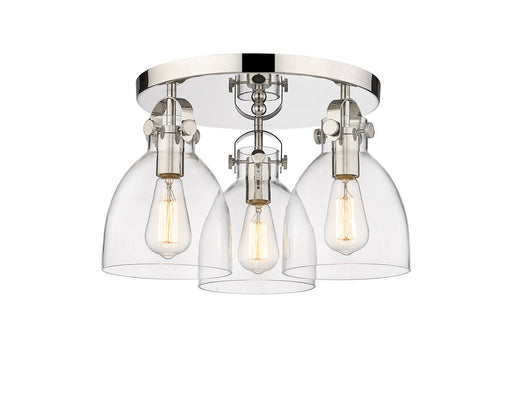 Downtown Urban Three Light Flush Mount