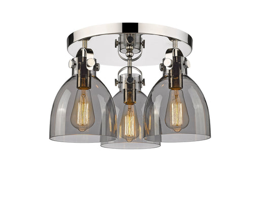 Downtown Urban Three Light Flush Mount