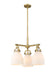 Innovations - 410-3CR-BB-G412-7WH - Three Light Pendant - Downtown Urban - Brushed Brass