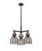 Innovations - 410-3CR-BK-G412-7SM - Three Light Pendant - Downtown Urban - Matte Black